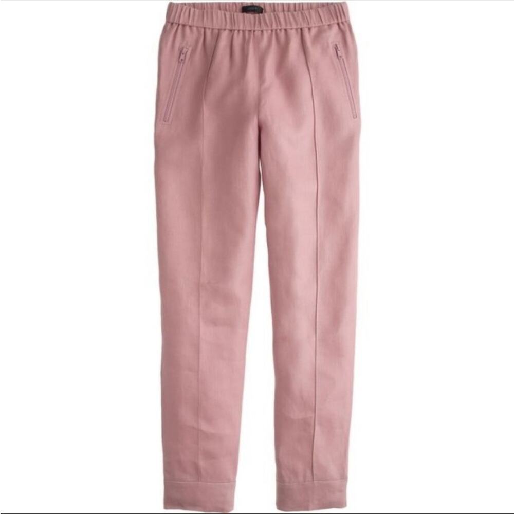 J CREW Pink Linen Pull-on Pants Joggers